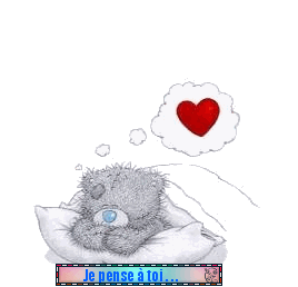 Gif animé je pense à toi ours